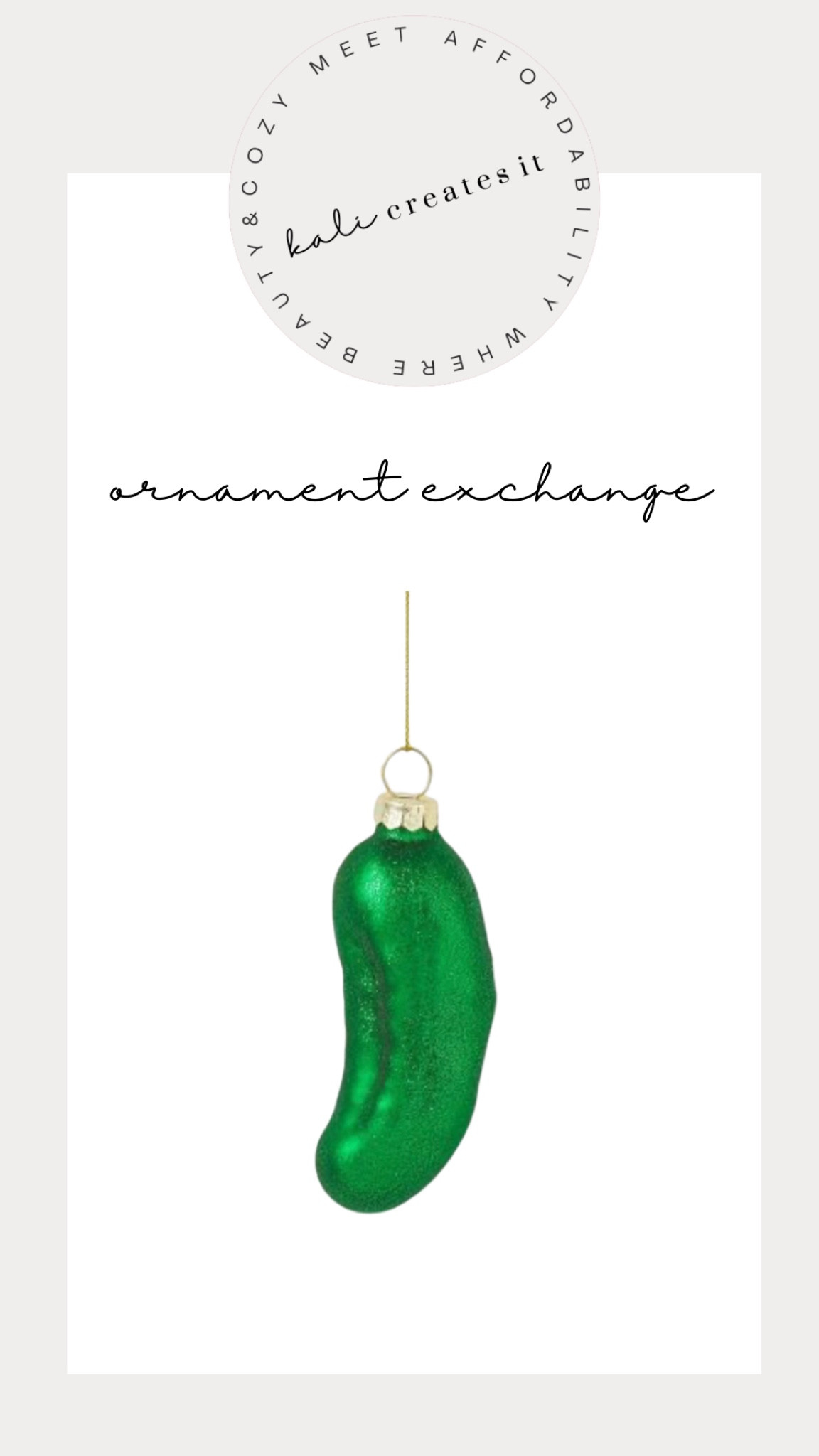 Need an idea for a holiday gift or ornament exchange? This pickle tradition is so much fun! You can play as whoever finds it on Christmas morning gets and extra gift or gets to open first.. or you can get competitive like we do and take turns hiding and searching every day like an advent count down!

#LTKGiftGuide #LTKHoliday #LTKSeasonal