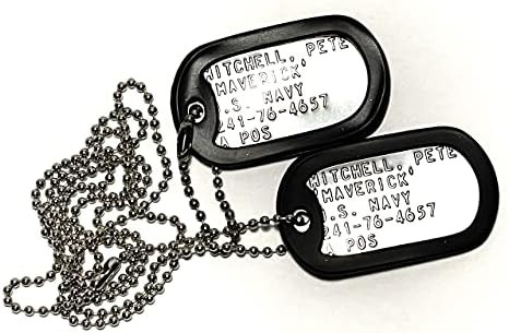 Amazon.com: WARDOG SURPLUS MAVERICK Stainless Steel Military Dog Tag Set Halloween Costume Prop | Amazon (US)