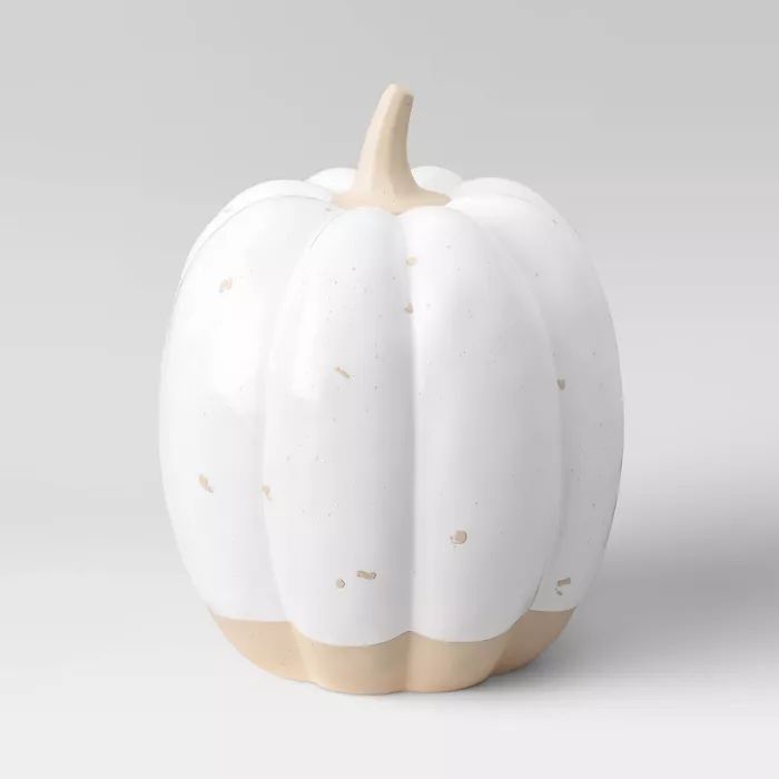 4.5&#34; x 4&#34; Decorative Ceramic Pumpkin Cream - Threshold&#8482; | Target