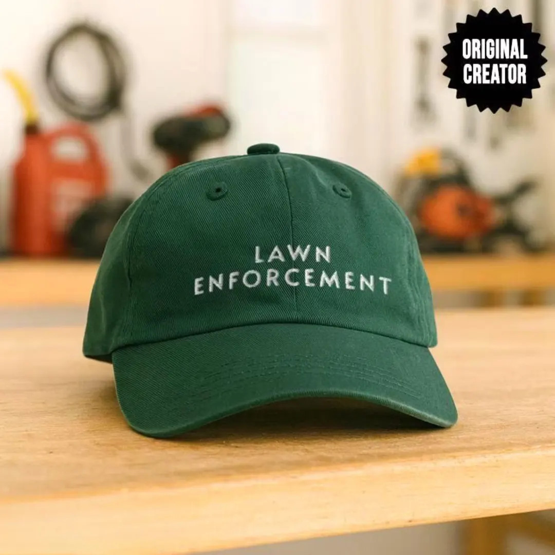 Lawn Enforcement Embroidered Adjustable Baseball Cap Dad Hat, Lawn Mower Gifts, Gift for Dad, Fun... | Etsy (US)