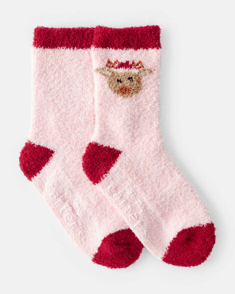 Toddler Reindeer Cozy Socks - Pink | Carter's Inc