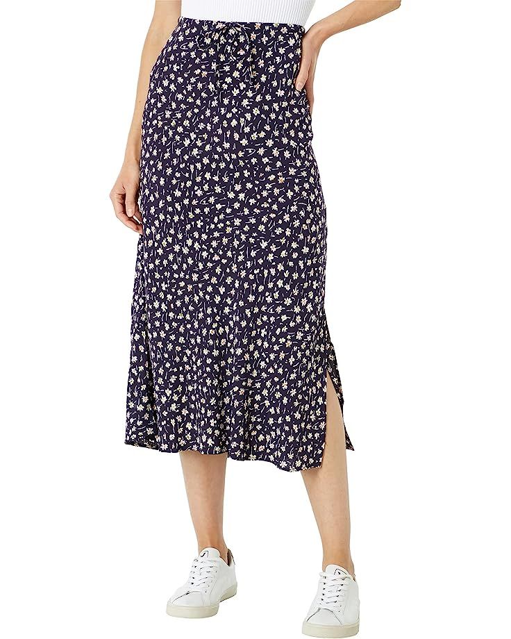 Madewell Drawstring Midi Slip Skirt in Sweet Floral | Zappos