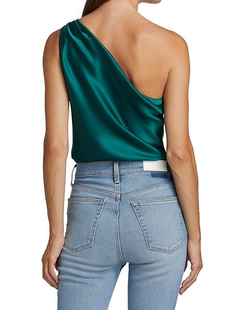 Darby Silk One-Shoulder Bodysuit | Saks Fifth Avenue