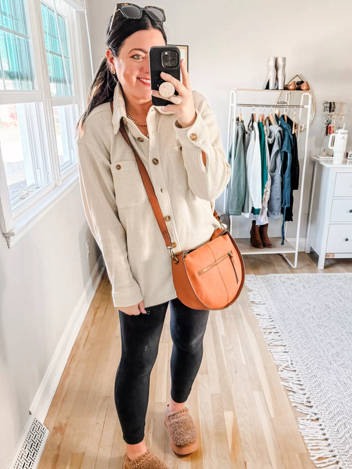Time and Tru Women's Waffle Shacket curated on LTK