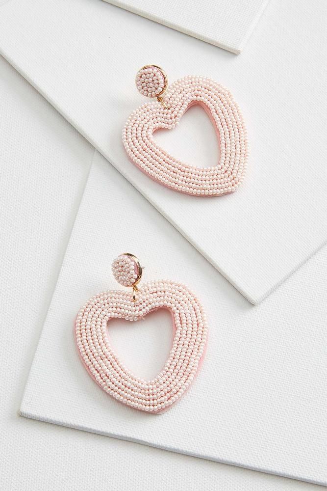 beaded heart earrings | Versona