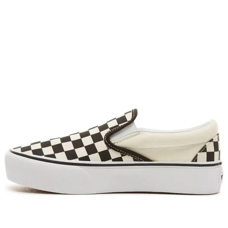 Vans Classic Slip-On Platform 'Checker - Black White' VN00018EBWW | KICKS CREW