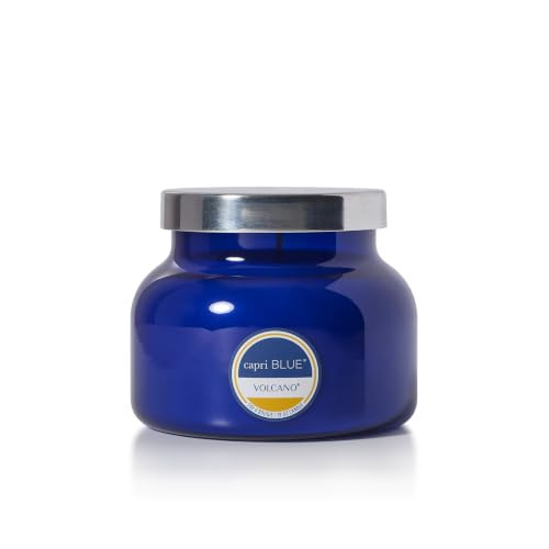 Capri Blue Volcano Scented Candles - Luxury Glass Jar Candles for Home Scented with Tropical Fruit & Sugared Citrus - Soy Wax Blend - Blue Color (19 oz) | Amazon (US)