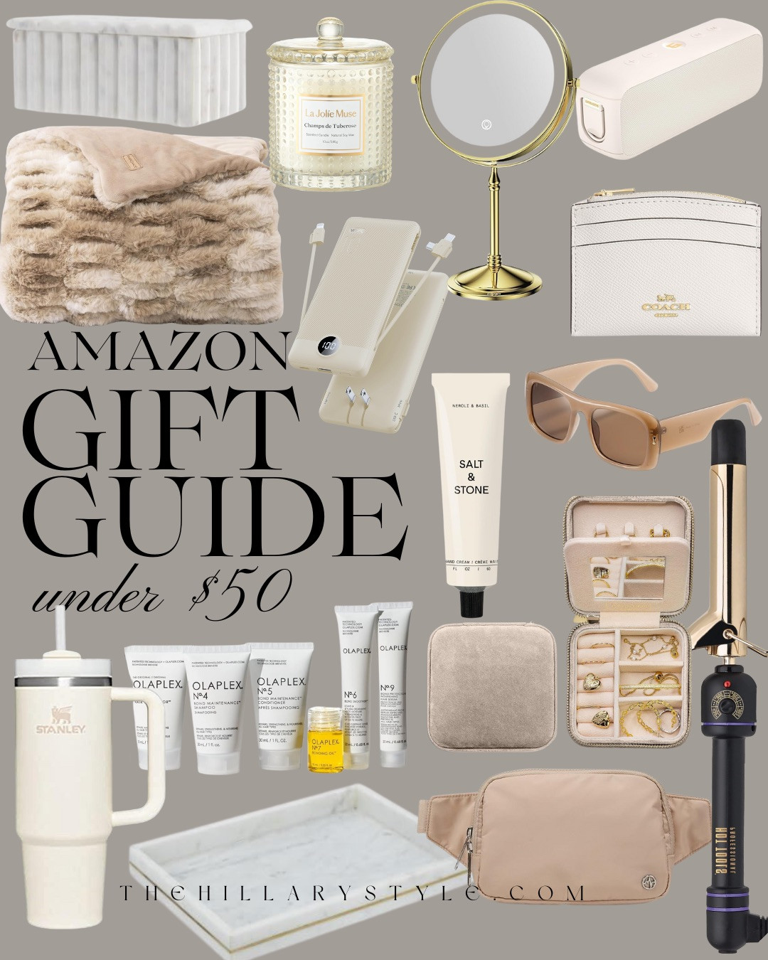 ✨HOLIDAY GIFT GUIDE EDIT · CHIC FINDS UNDER $50✨ Thoughtful, stylish, and beautifully neutral — these under $50 favorites feel like little luxuries without the splurge. From cozy textures and beauty must-haves to everyday accessories and elevated home details, these are perfect for besties, teachers, coworkers, or anyone who loves a chic, affordable gift.

#TheHillaryStyle #LuxuryHomeDecor #GiftGuide #HolidayGiftsUnder50 #NeutralAesthetic #ChicEssentials #BeautyFavorites #CozySeason #DesignerLookForLess #ThoughtfulGifts #HolidayInspo #ElevatedEveryday #AmazonFinds 

 #LTKGiftGuide #LTKSeasonal #LTKOver40