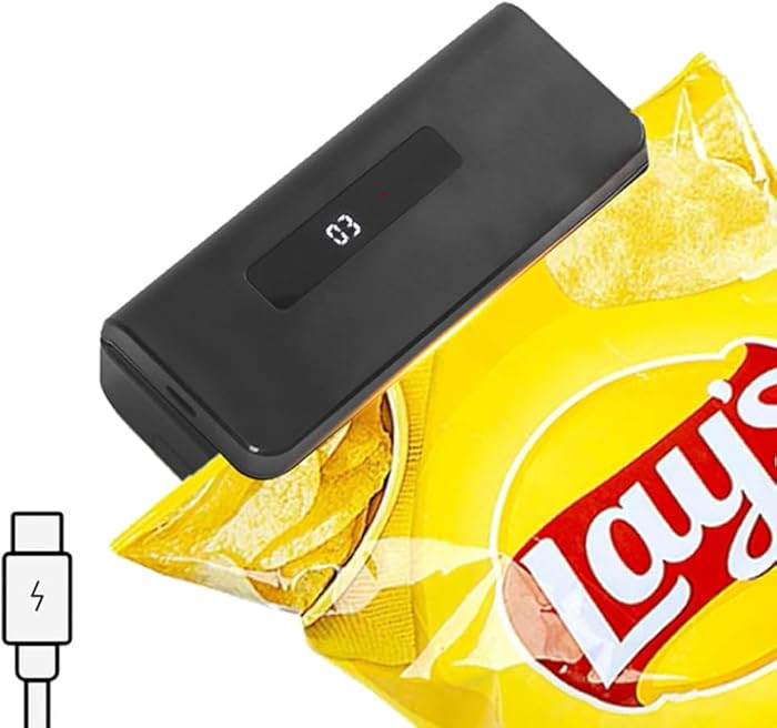 Mini Bag Sealer, 4.7" Potato Chip Bags Heat Sealer Capper, Bag Reseal Snack Plastic Bag Heat Seal... | Amazon (US)
