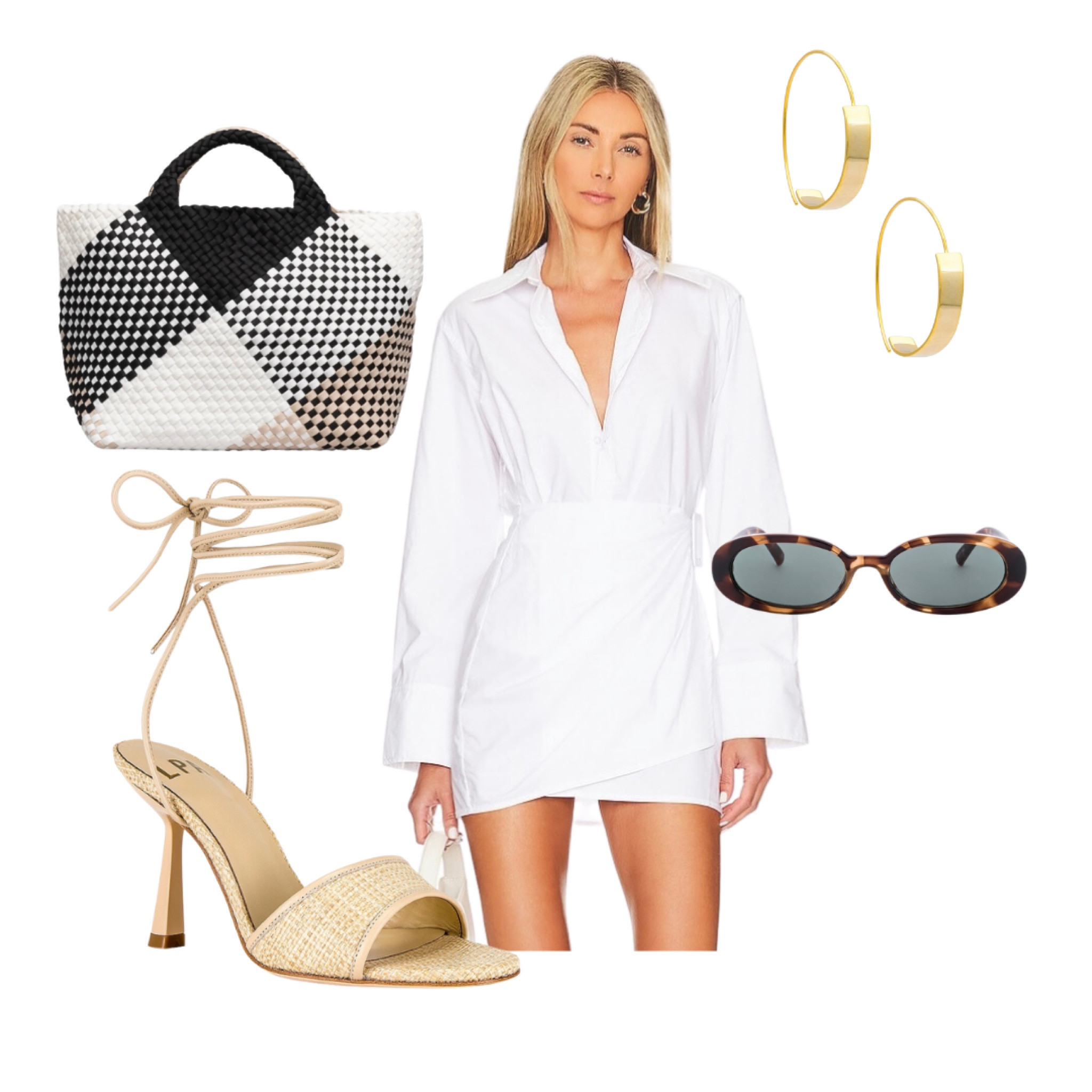 Revolve outfit, Naghedi bag, Naghedi tote, summer outfit, resort wear, vacation outfit, sunglasses under 100, summer outfit ideas, white dresses, gold jewelry, revolve dress

#LTKtravel #LTKshoecrush #LTKstyletip