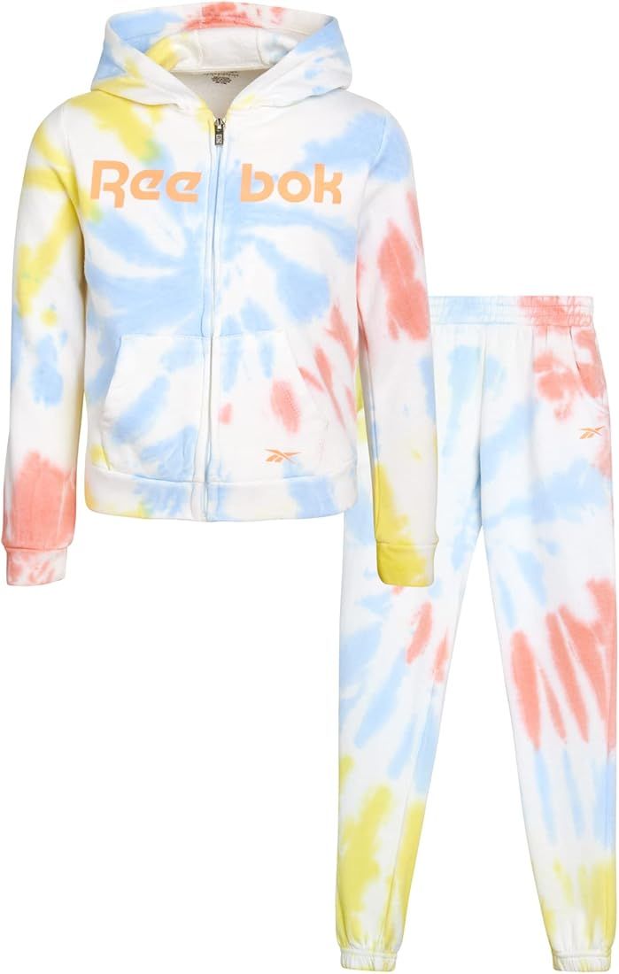 Reebok Girls' Jogger Set - 2 Piece Hoodie Sweatshirt and Sweatpants Sweatsuit (Size: 4-12) | Amazon (US)