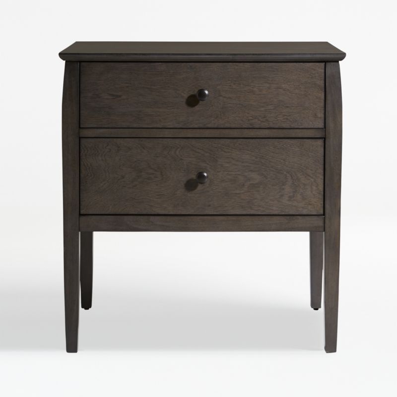 Mason Shadow 2-Drawer Grey Nightstand + Reviews | Crate & Barrel | Crate & Barrel