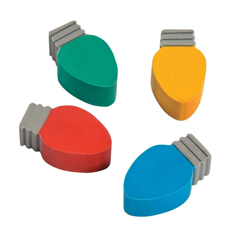 24 Pc Lightbulb Erasers | Oriental Trading Company