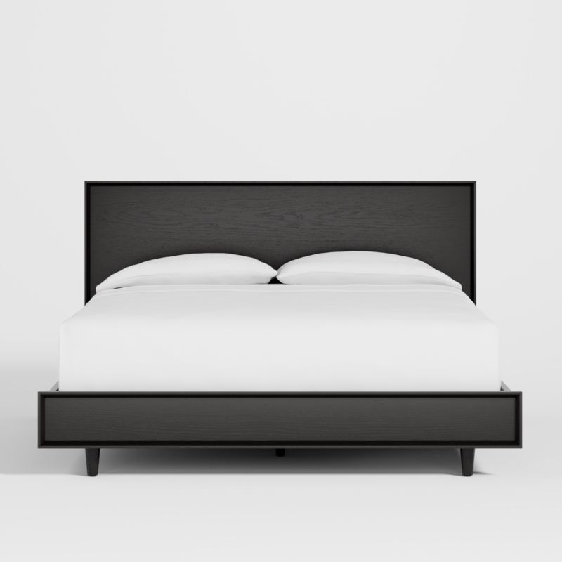 Tate Black Queen Wood Bed | Crate & Barrel | Crate & Barrel