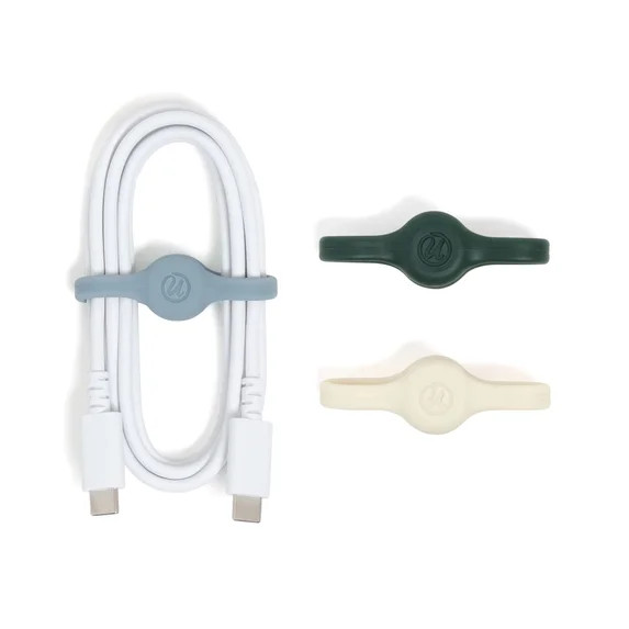U Brands 3 Count Silicone Cord Bands for Tech Accessories, Green, Blue, and Cream Colors | Walmart (US)