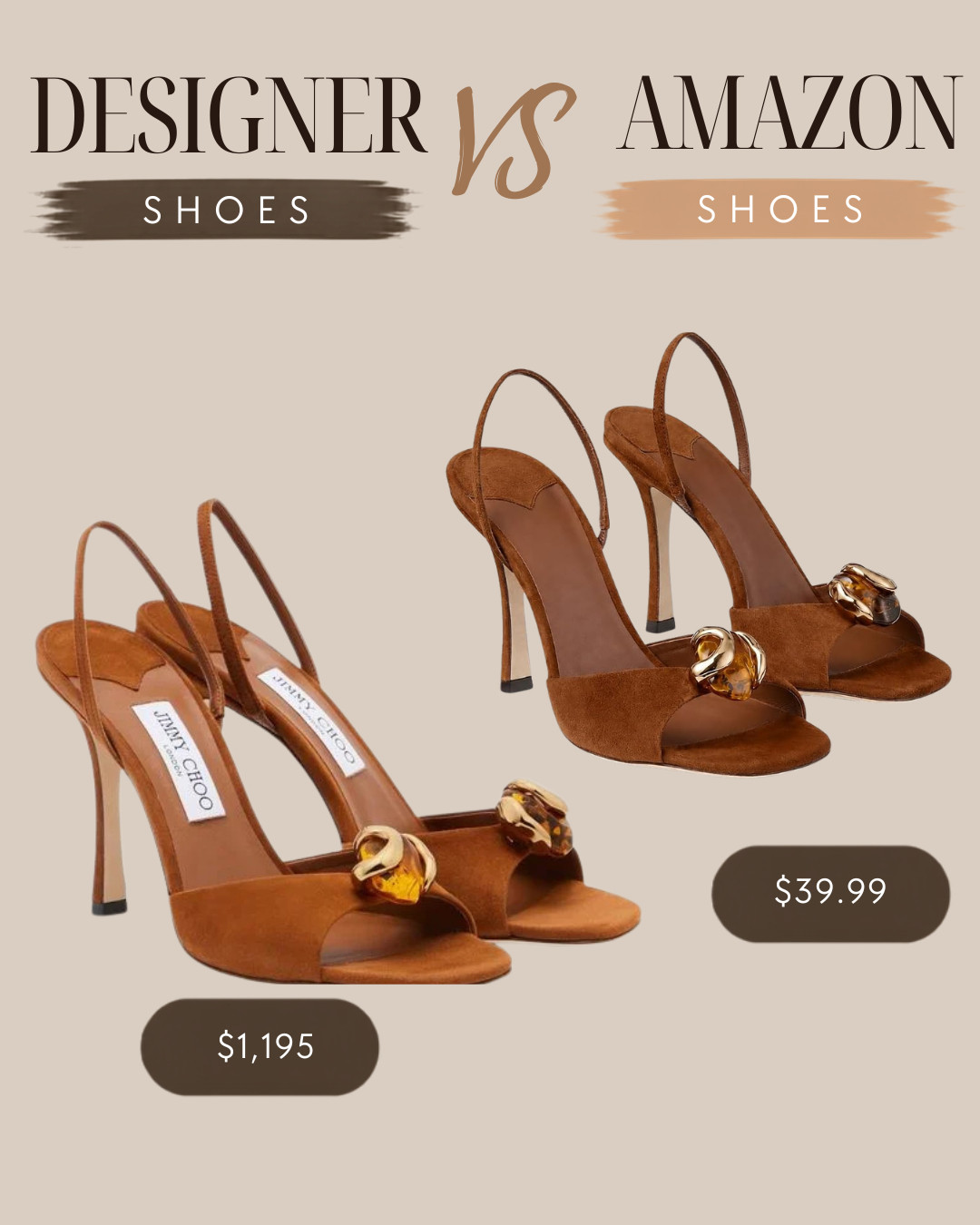 ✨ DESIGNER LOOK. AMAZON PRICE. 👠🤎

Okay… but would you REALLY be able to tell the difference? 👀

I found some gorgeous shoe styles that give luxury energy without the luxury price tag — polished, timeless, and seriously easy to style.

🤎 Elevated & chic
✨ Designer-inspired details
👠 Easy to dress up or down
💸 A smarter way to spend

Because looking expensive isn’t always about spending more. 😉

Would you splurge on the designer pair or save with the Amazon find? 👀👇

🛍️ Shop the finds 🤎 

 #affiliatelink #ad #LTKootd #LTKBeauty