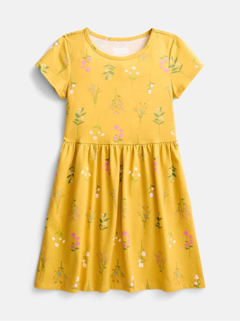 Wonder Nation Girl\u2019s Play Dress with Short Sleeves, Sizes XS-XXL | Walmart (US)