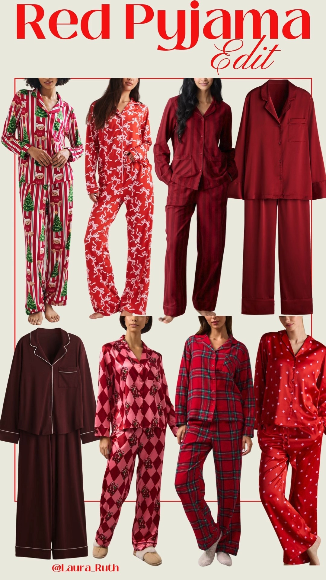 Nothing says festive quite like cosy red PJs! From silky satin sets to playful prints and classic checks, these styles are great for Christmas morning, holiday lounging, or gifting someone special 🎄❤️
🎁 Perfect for:
• Christmas Eve matching
• Cosy movie nights
• Gift ideas for her
• Festive lounging 

#LTKgiftguide #LTKfestive #LTKuk
