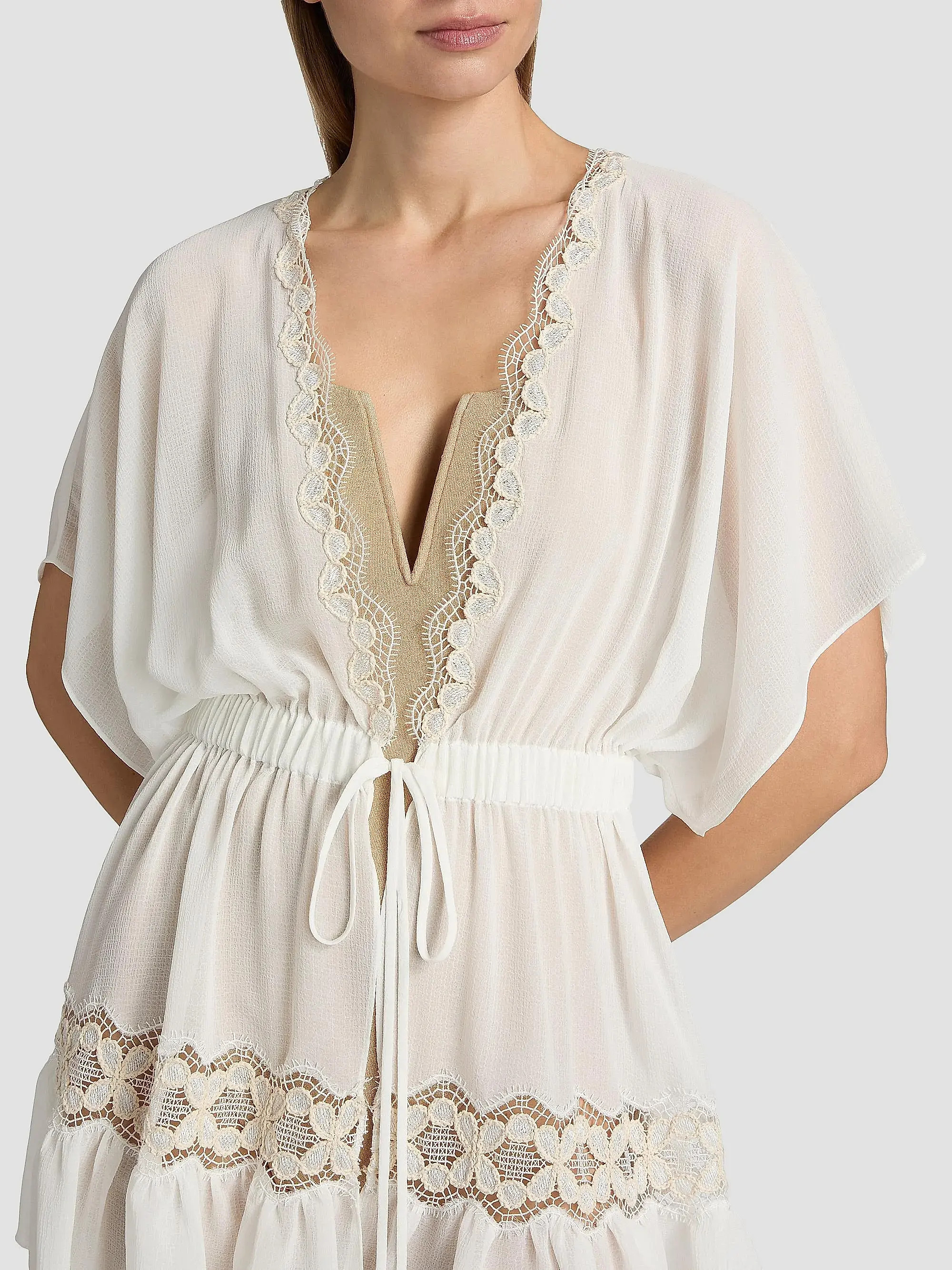 Ramy Brook Alisa Embroidered Lace Cover-Up Dress | Saks Fifth Avenue | Saks Fifth Avenue