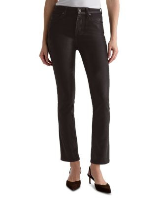 Mari Coated Mid Rise Slim Jeans in Super Black | Bloomingdale's (US)