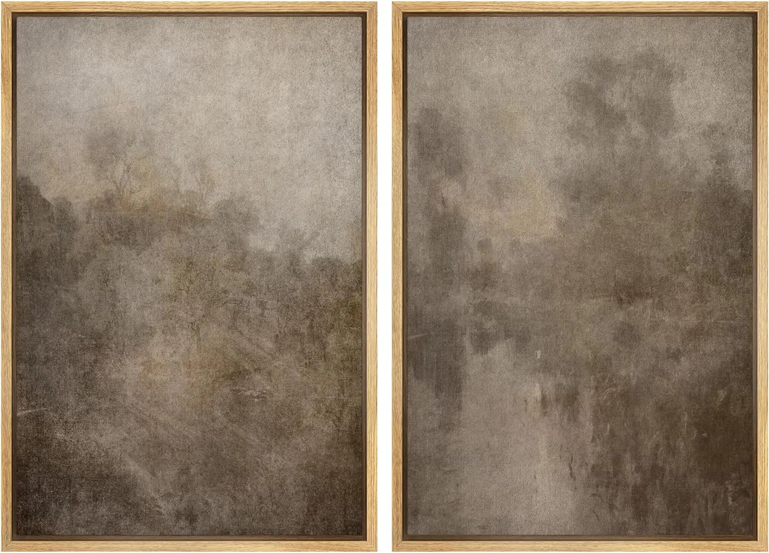 " Dark Black Color Field Landscapes " 2 - Pieces on Canvas | Wayfair North America