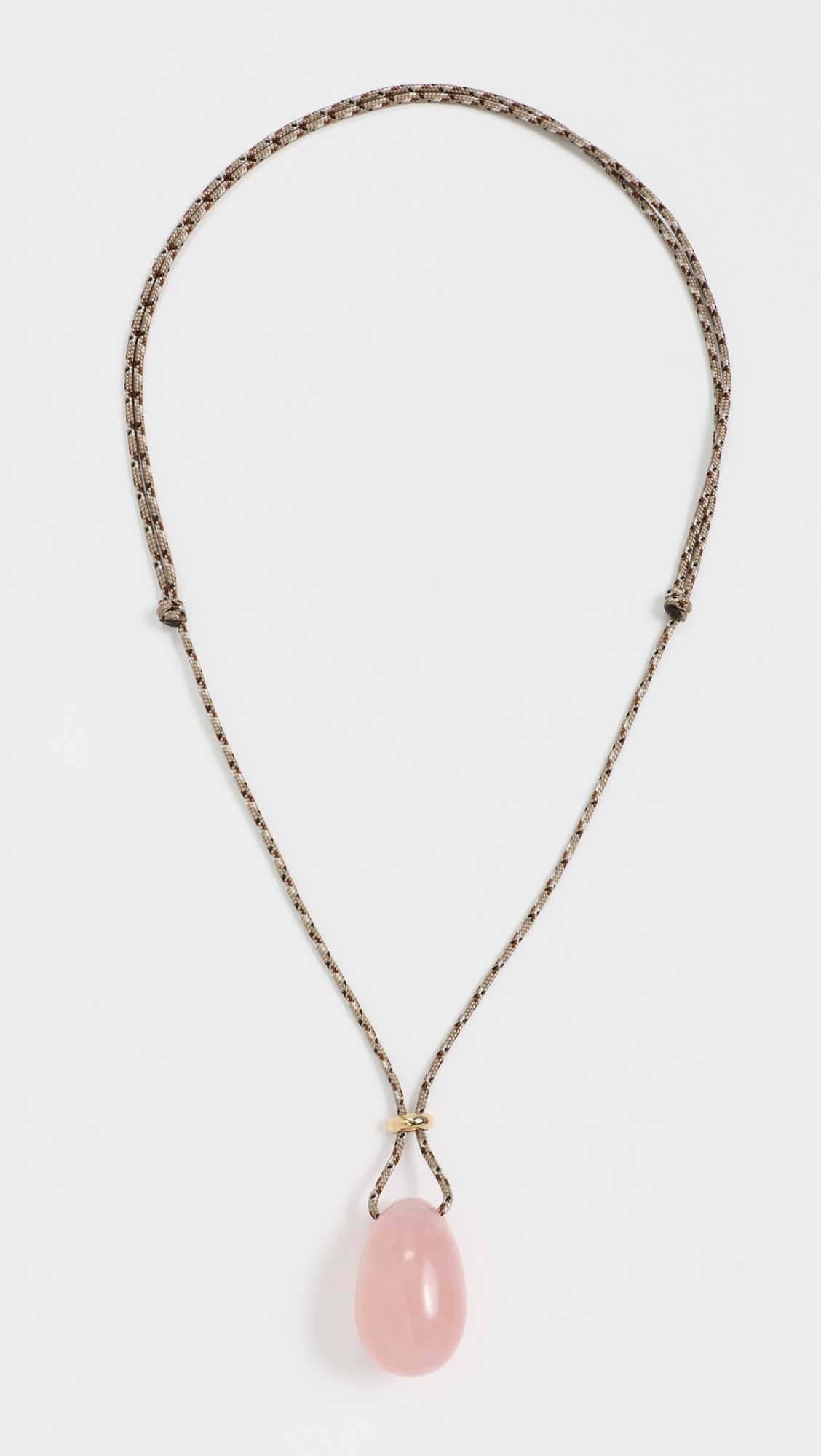 14k Rose Quartz Egg Paracord Necklace | Shopbop