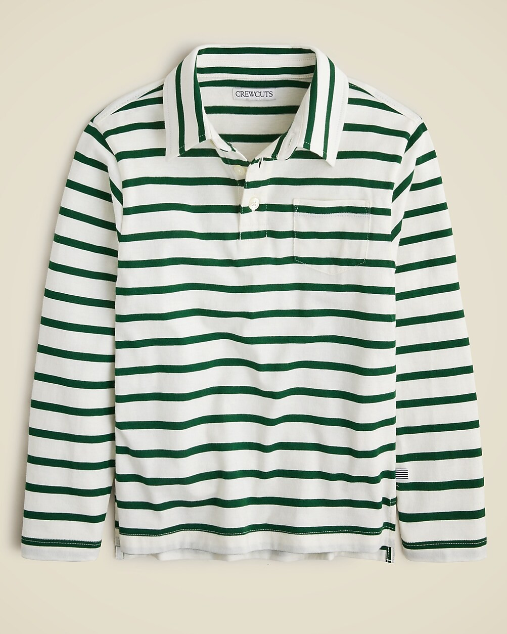Kids' long-sleeve polo shirt in striped broken-in-jersey | J. Crew US