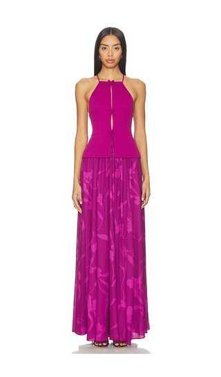 Katie May Tabitha Gown in Blackberry Lily. Size S | Revolve Clothing (Global)