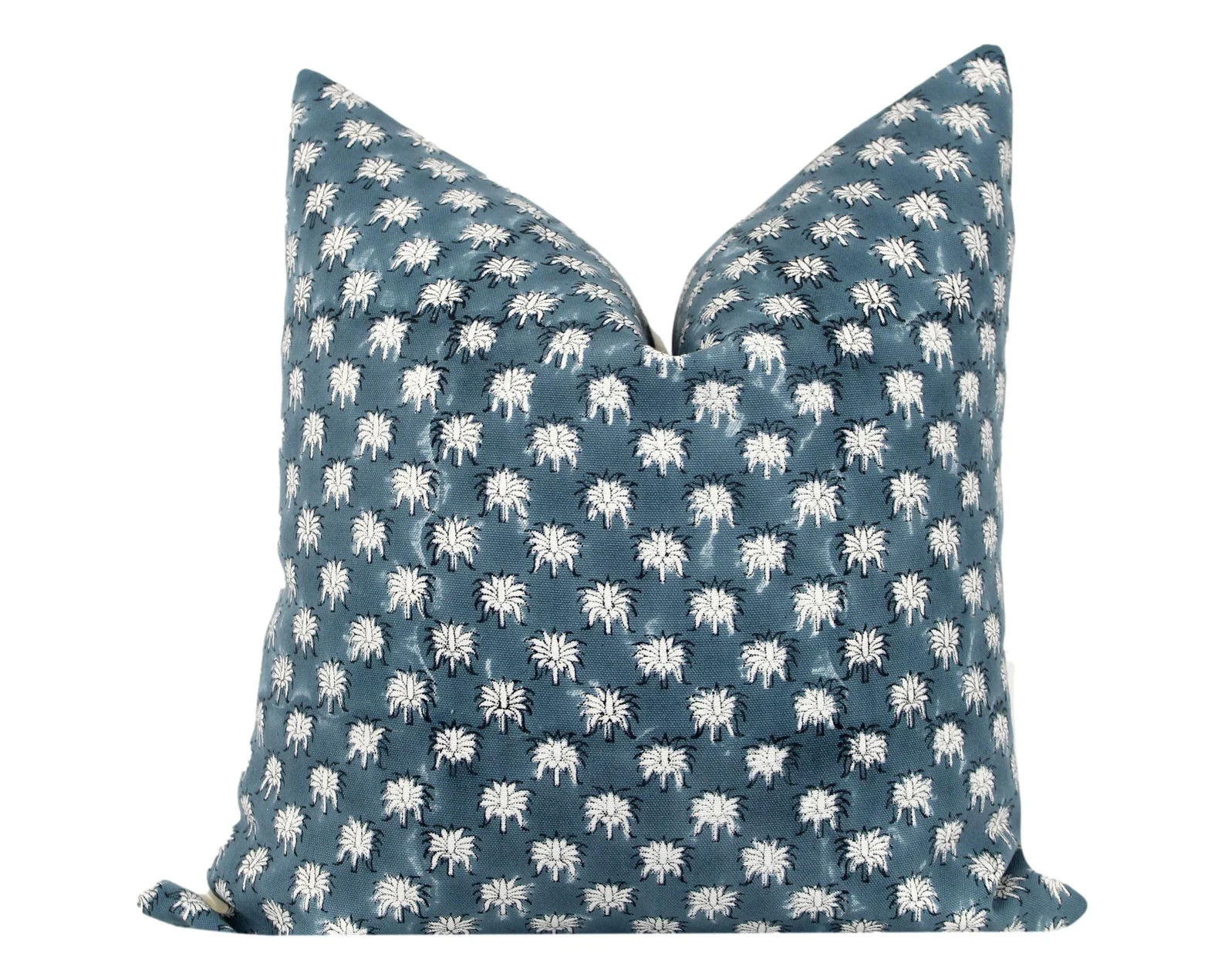 Blue Block Print Pillow Cover - Etsy | Etsy (US)