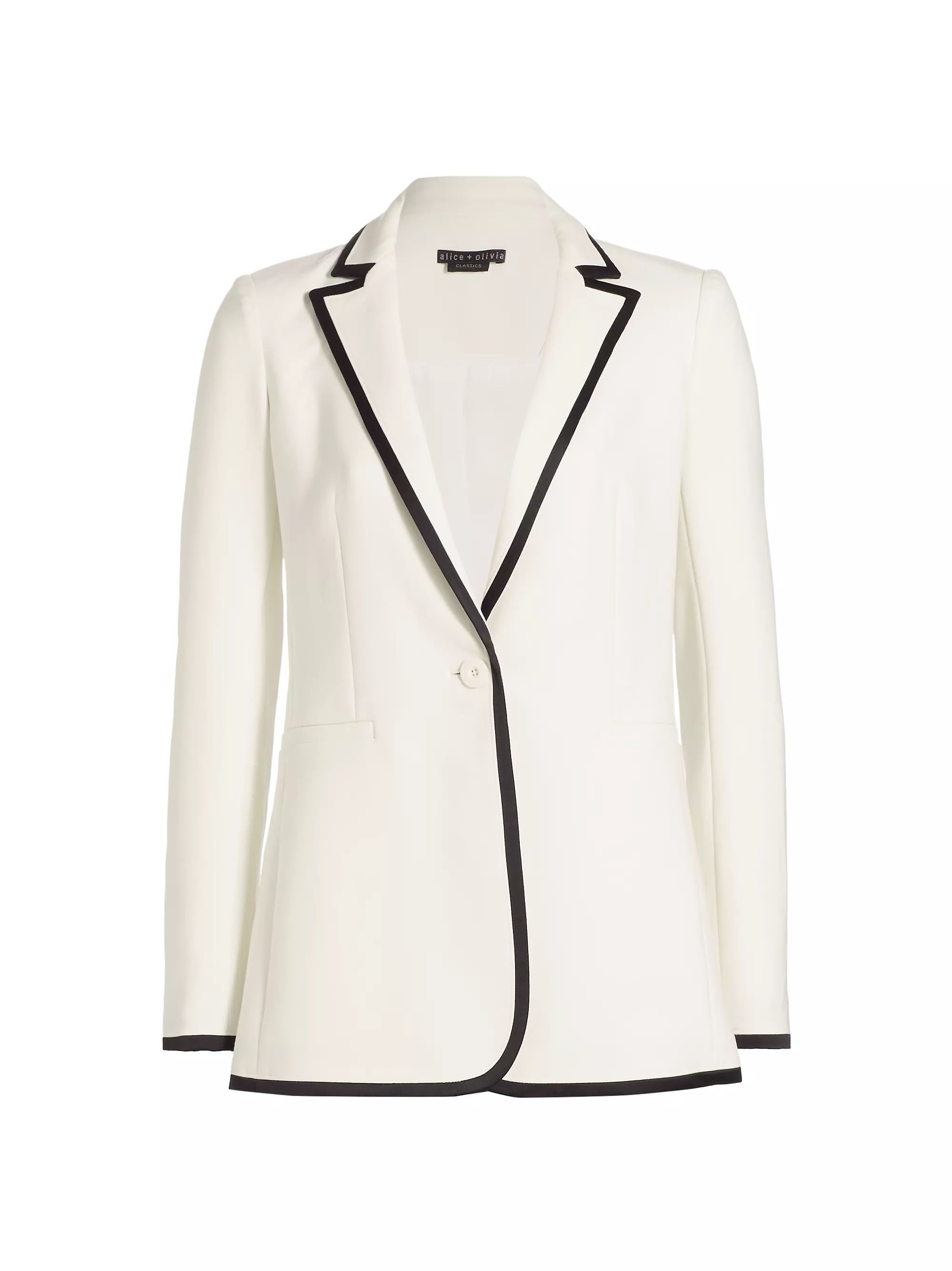 Breann Tipped Fitted Blazer | Saks Fifth Avenue
