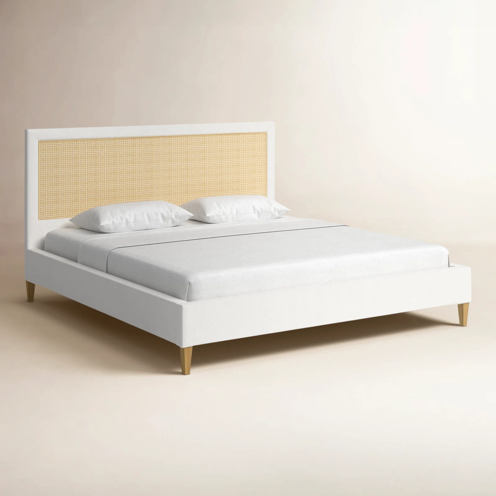 Billingsly Upholstered Cane-Back Bed | Wayfair North America