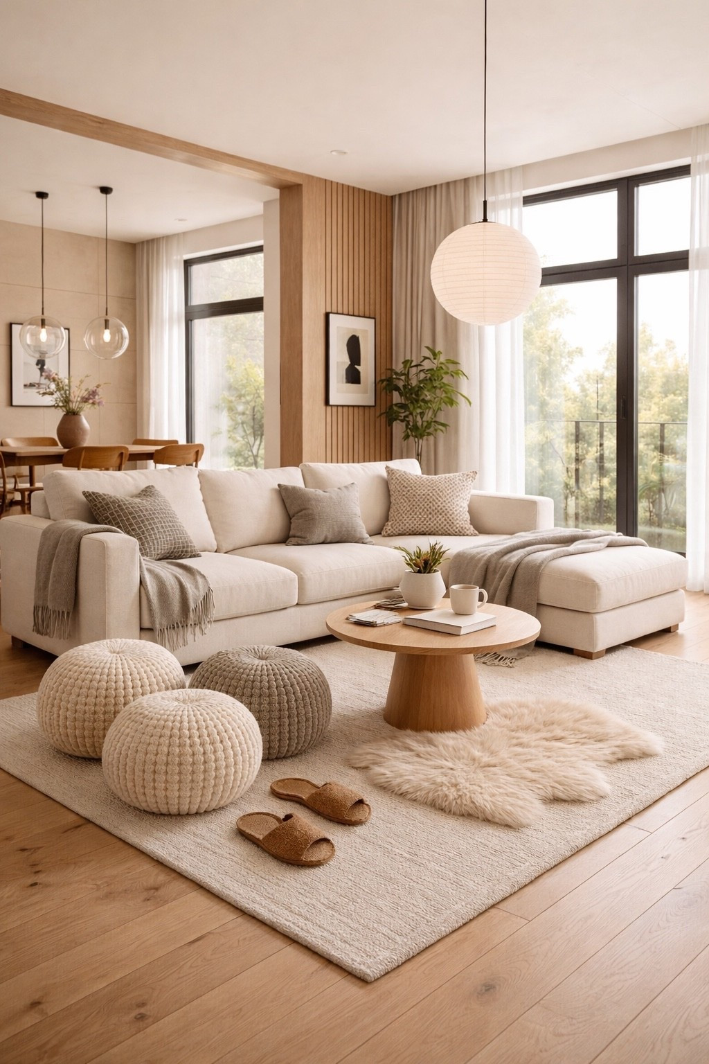 A cozy modern living room designed in soft neutral shades with natural wood accents, warm textures, and minimal decor. Featuring a comfortable sectional sofa, a sculptural coffee table, layered rugs, and soft ambient lighting that creates a calm, inviting atmosphere. Perfect inspiration for a modern, cozy home with timeless Scandinavian elegance.
Shop similar furniture, decor, and lighting through LTK ✨

#livingroominspiration
#modernlivingroom
#cozyhome
#neutralinterior
#scandinavianstyle
#modernhome
#interiorinspo
#homedecor
#ltkinspo
#cozyaesthetic
#warmminimalism
#neutraldecor