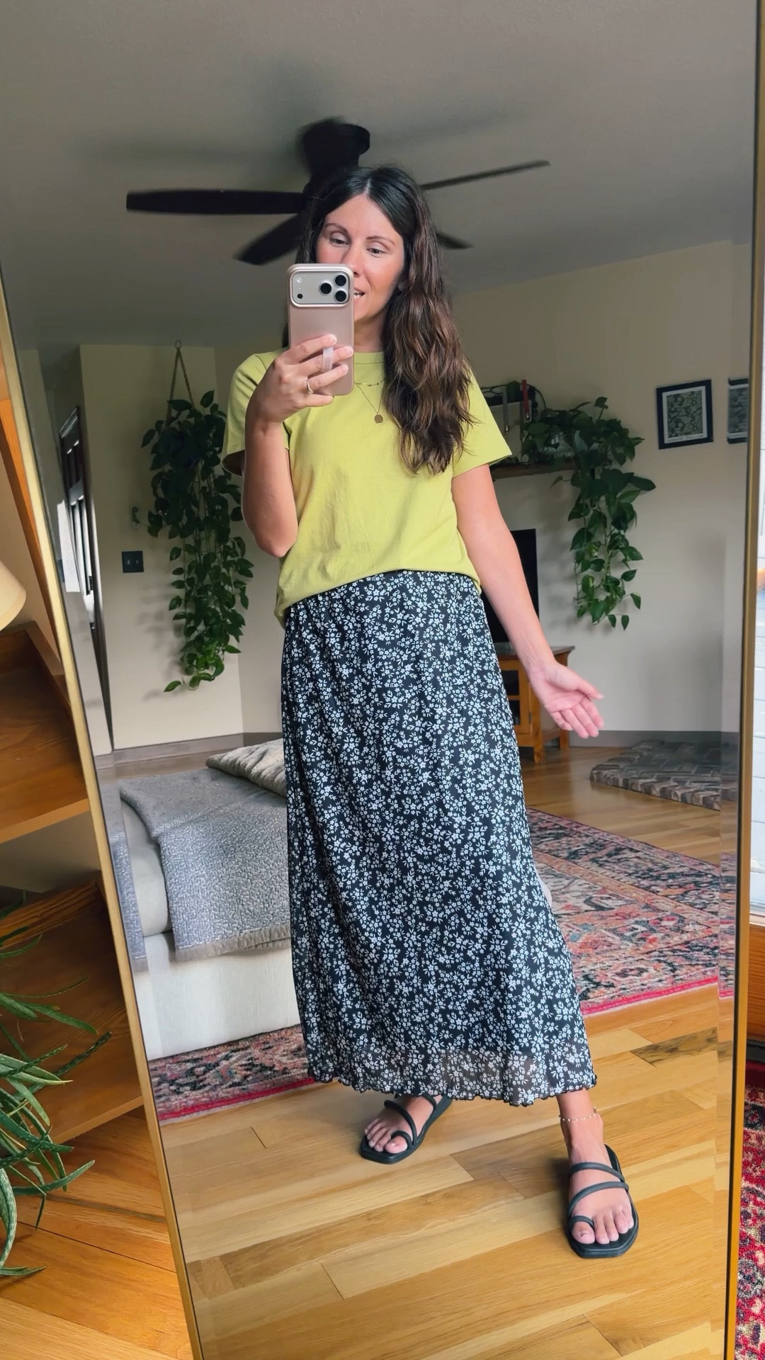 xs in my tee (100% cotton!) and small in my skirt. My sandals are size 6💚🖤

#LTKSeasonal #LTKPetite #LTKgrwm