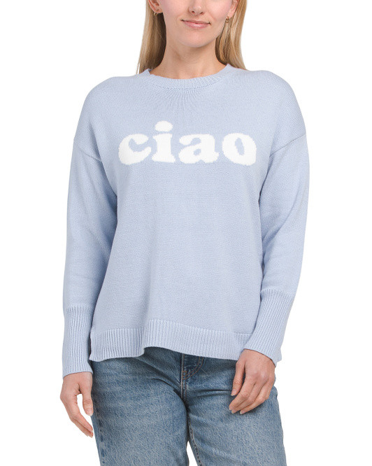 Ciao Crew Neck Sweater | TJ Maxx