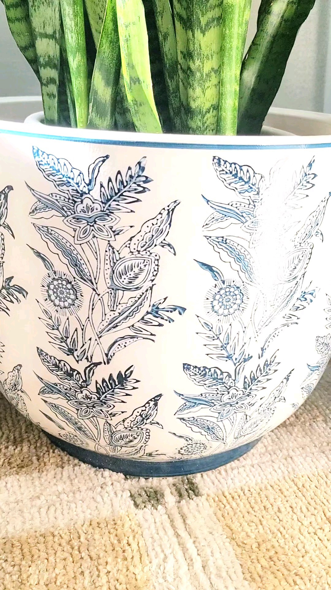 #stsweethome Wayfair planter, blue and white planter. Large planter. Indoor outdoor planter. Coastal living, garden. 

#LTKSaleAlert #LTKHome #LTKSeasonal