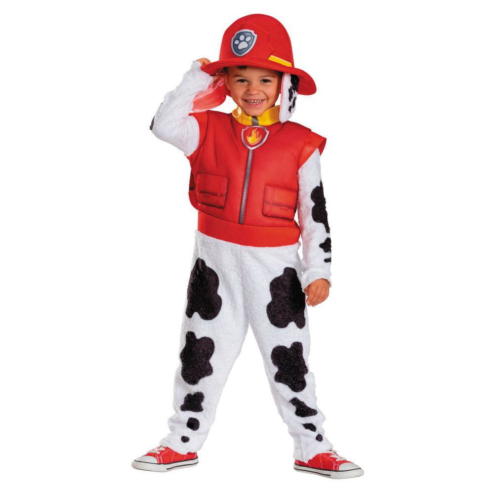 Toddler Deluxe Paw Patrol(TM) Marshall Jumpsuit Costume - Large 4-6X | Oriental Trading Company