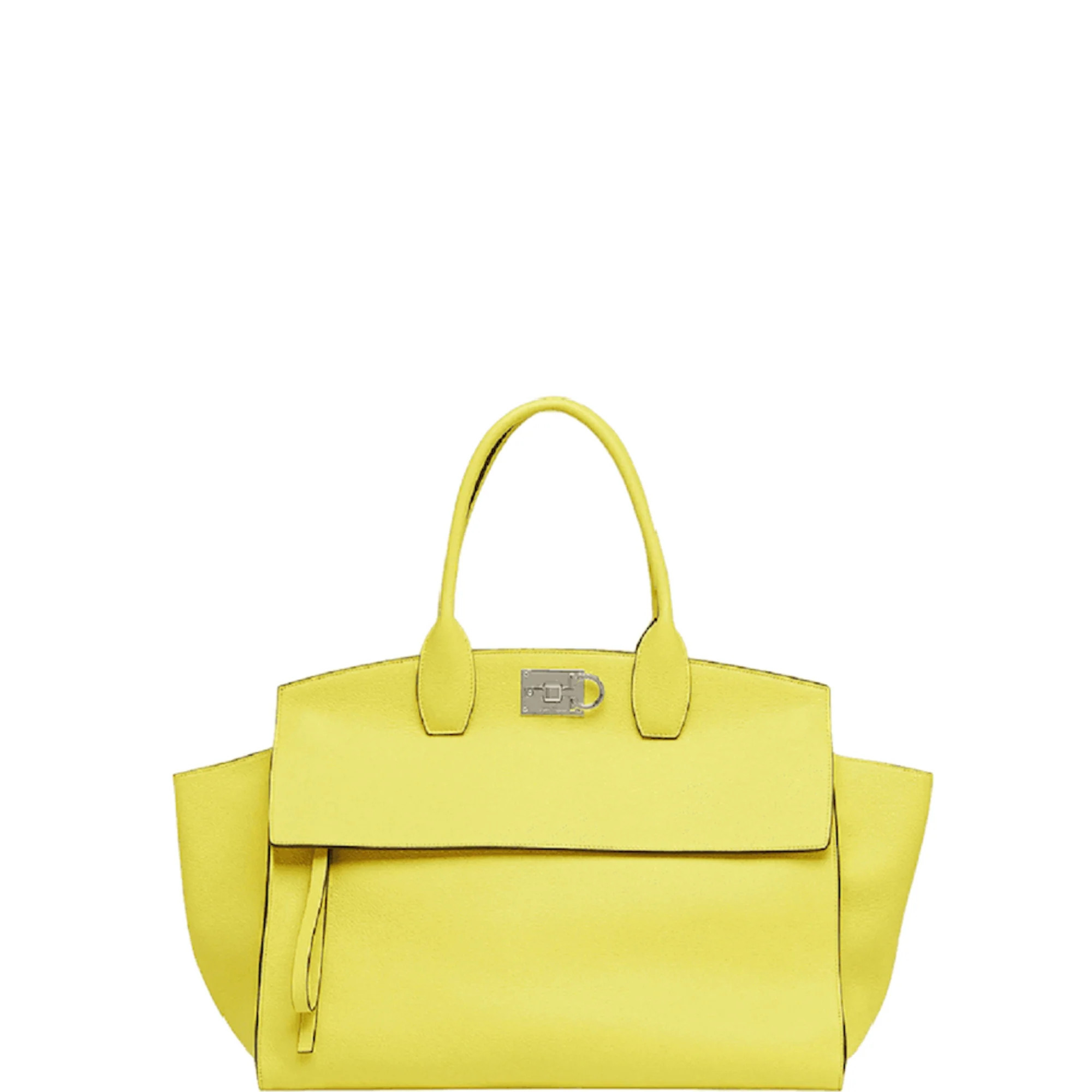 Ferragamo Studio Soft Shoulder Bag Yellow | Shop Simon