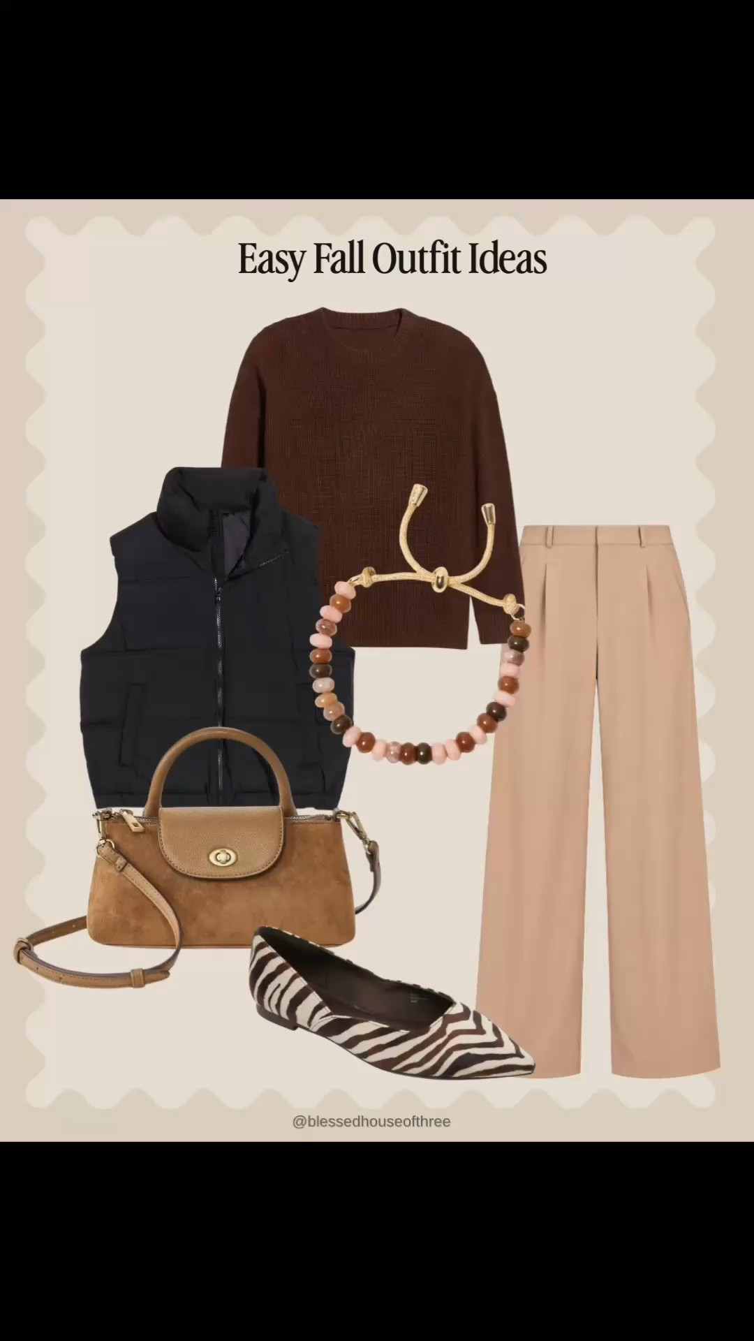 3 easy fall outfit ideas I’d wear on repeat 🤎

Sharing a mix of affordable fall fashion finds and wardrobe staples from some of my favorite retailers! I love how easy these neutral fall outfits are to recreate—from a polished sweater + trouser outfit and cozy fall skirt look to an everyday casual outfit with wide leg pants and sneakers.

These are the kinds of pieces that work for so many fall days—school drop off, errands, coffee runs, fall outfits women over 50, business casual workwear, lunch dates and everyday mom outfits. Lots of chocolate brown, camel, cream and taupe with easy layers, comfortable shoes and accessories that make the outfits feel pulled together.

Shop the sweaters, vests, fall pants, skirt, flats, sneakers, bags + accessories linked here. 🤎

#LTKSeasonal #LTKootd #LTKWorkwear