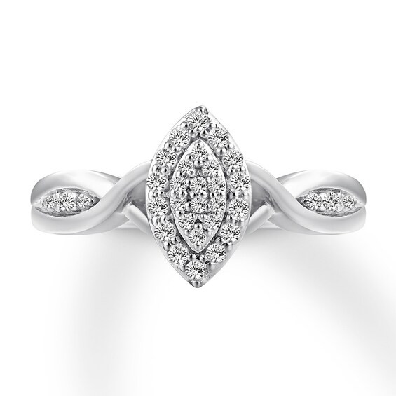 Diamond Fashion Ring 1/4 Carat tw 10K White Gold | Kay Jewelers