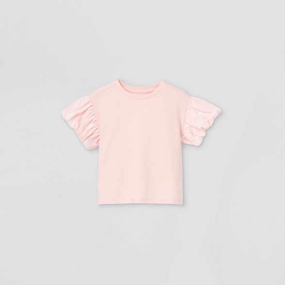 Toddler Girls' Floral Short Sleeve T-Shirt - art class™ Pink | Target