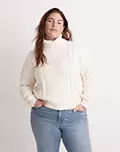 Plus Cable Turtleneck Sweater | Madewell