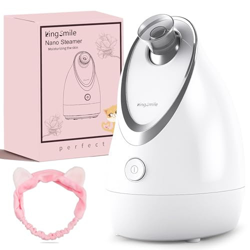 Kingsmile Facial Steamer for Face, 3 in 1 Face Steamer for Facial Deep Cleaning, Compact Nano Steamer - Aromatherapy, Adjustable Nozzle Warm Powerful Steam for Home SPA, Face Humidifier- SPA Headband | Amazon (US)