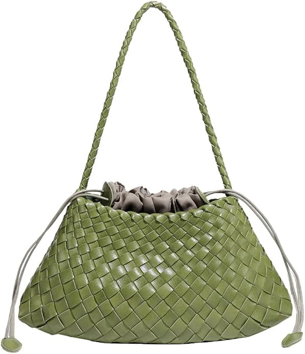 Woven Hobo Bags for Women Suede Woven Tote Bag Trendy Bucket Purse Underarm Shoulder Bag Vintage ... | Amazon (US)