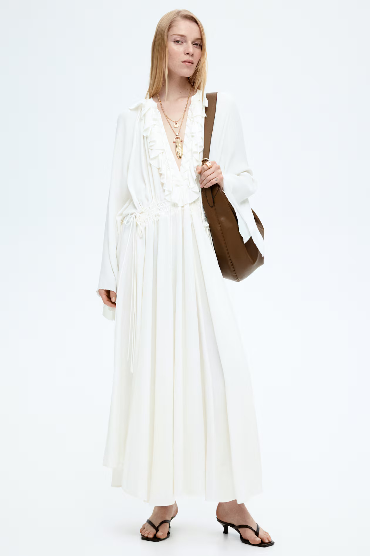 Maxikleid mit Volants | H&M (DE, AT, CH, NL, FI)