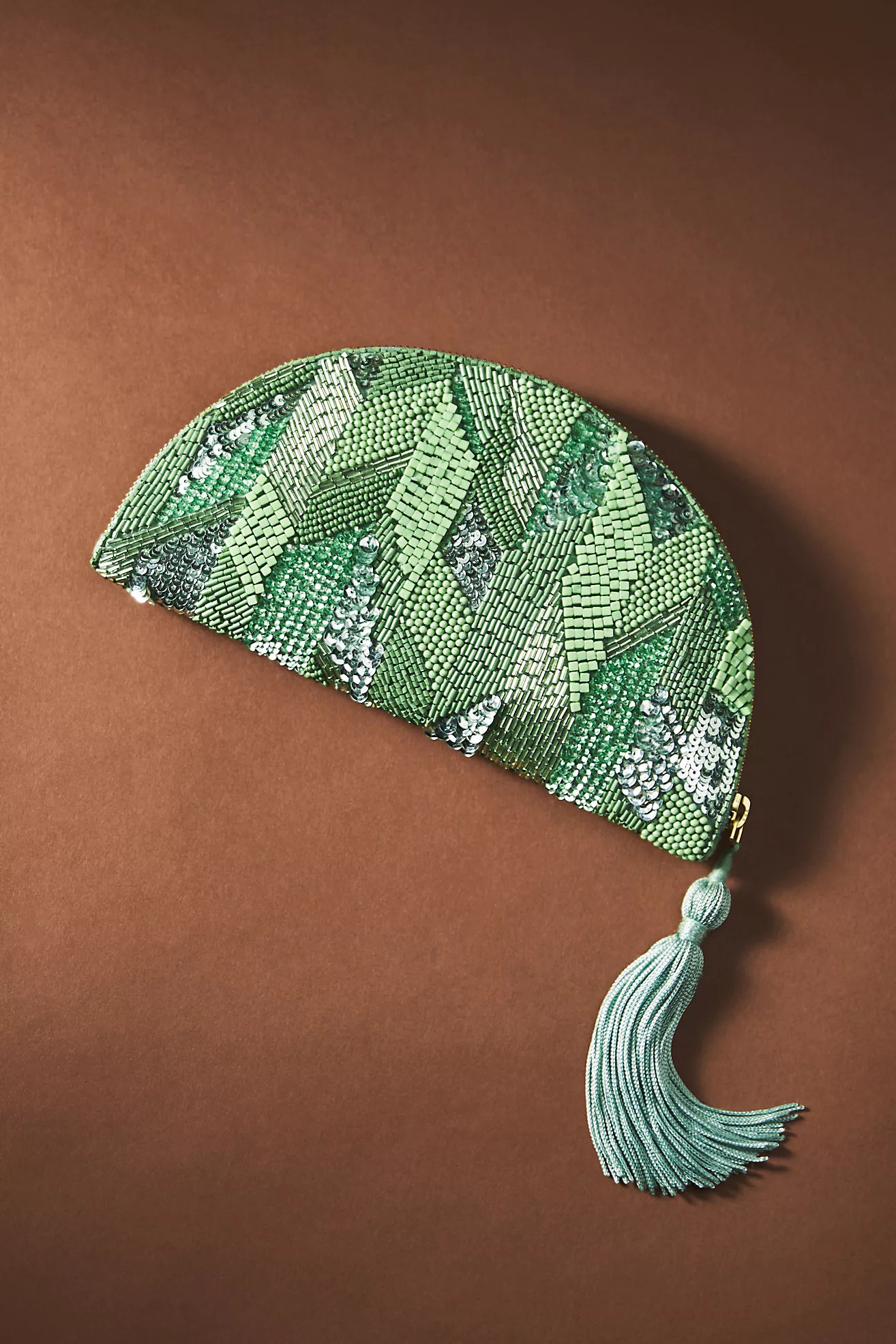 Half-Moon Sequin Clutch | Anthropologie (US)