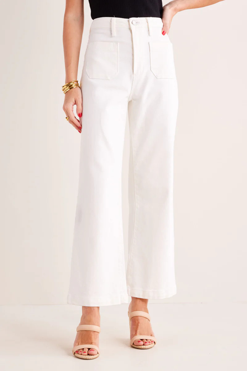 White Wide Leg Jeans - Kimberly Jeans | Avara