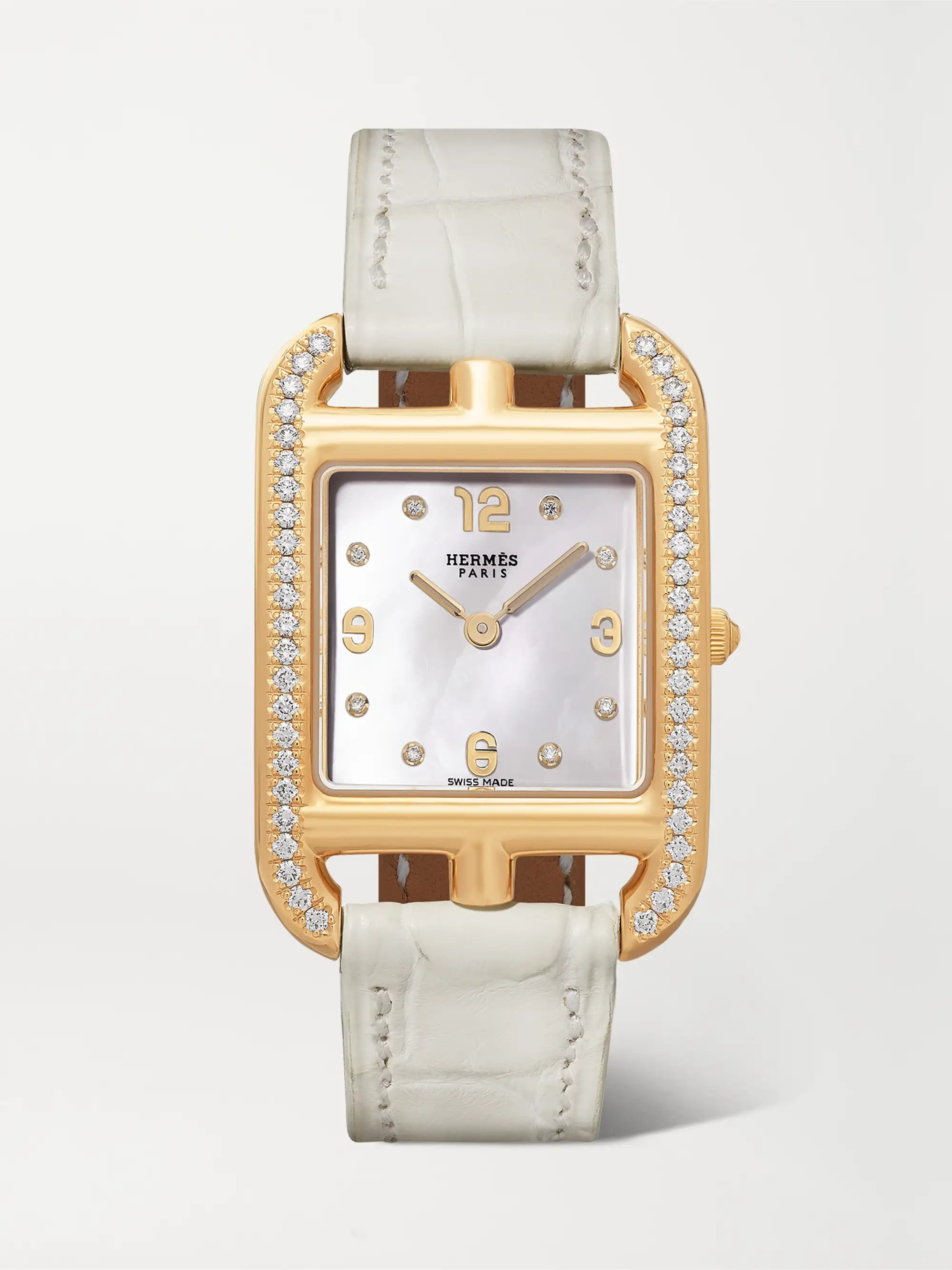 Cape Cod 31mm small 18-karat gold, alligator, mother-of-pearl and diamond watch | NET-A-PORTER (UK & EU)