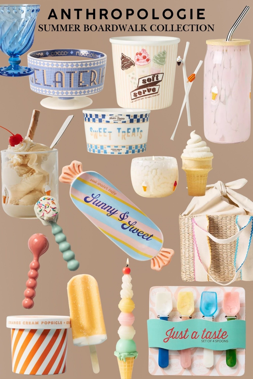 Anthropologie's Summer Boardwalk Collection just stopped me DEAD in my tracks and I need all of it immediately!! 🍦☀️ 

This collection is giving retro boardwalk, ice cream shop, sunny summer days and I am OBSESSED. These pieces are so fun and whimsical and would make the most adorable table setting for a summer gathering, backyard BBQ, or just your everyday moment that deserves a little magic.


Here's everything in this collage:
🍦 Gelateria mosaic footed bowl
🍦 Soft Serve ice cream cup
🍦 Pink glass tumbler with bamboo lid
🍦 Sweet Treats sundae cup
🍦 Ice cream sundae glass
🍦 Sprinkle ice cream spoons (set)
🍦 Sunny & Sweet salt water taffy serving dish
🍦 Ice cream cone candle
🍦 Popsicle ice cream cone candle
🍦 Orange cream popsicle candle
🍦 Woven straw tote bag with ribbon trim
🍦 "Just a Taste" popsicle spoon set of 4


Everything is linked below — tap to shop before it sells out because this collection will NOT last!! 🛒👇






#anthropologie #anthropologiehome #anthropologiefinds #anthropologiesummer #summerhome #summerdecor #homedecor #homeaccessories #tablescape #tablesetting #summertablescape #icecreamtheme #icecreamdecor #boardwalkstyle #retrodecor #whimsicaldecor #summerhostess #hostessgift #giftsforher #bridalshowergift #birthdaygift #summergifts #summervibes #cutehomedeckor #aesthetichome #organicmoderndecor #cottagecore #summeraesthetic #candledecor #icecreamcandle #summertable #entertainingathome #summerparty #backyard BBQ #amazingfinds #newcollection #musthave #LTKGiftGuide #LTKFindsUnder50

#LTKHome #LTKSeasonal #LTKOver40 #LTKselfcare #LTKSaleAlert #LTKfoodie #LTKSeasonal #LTKHome