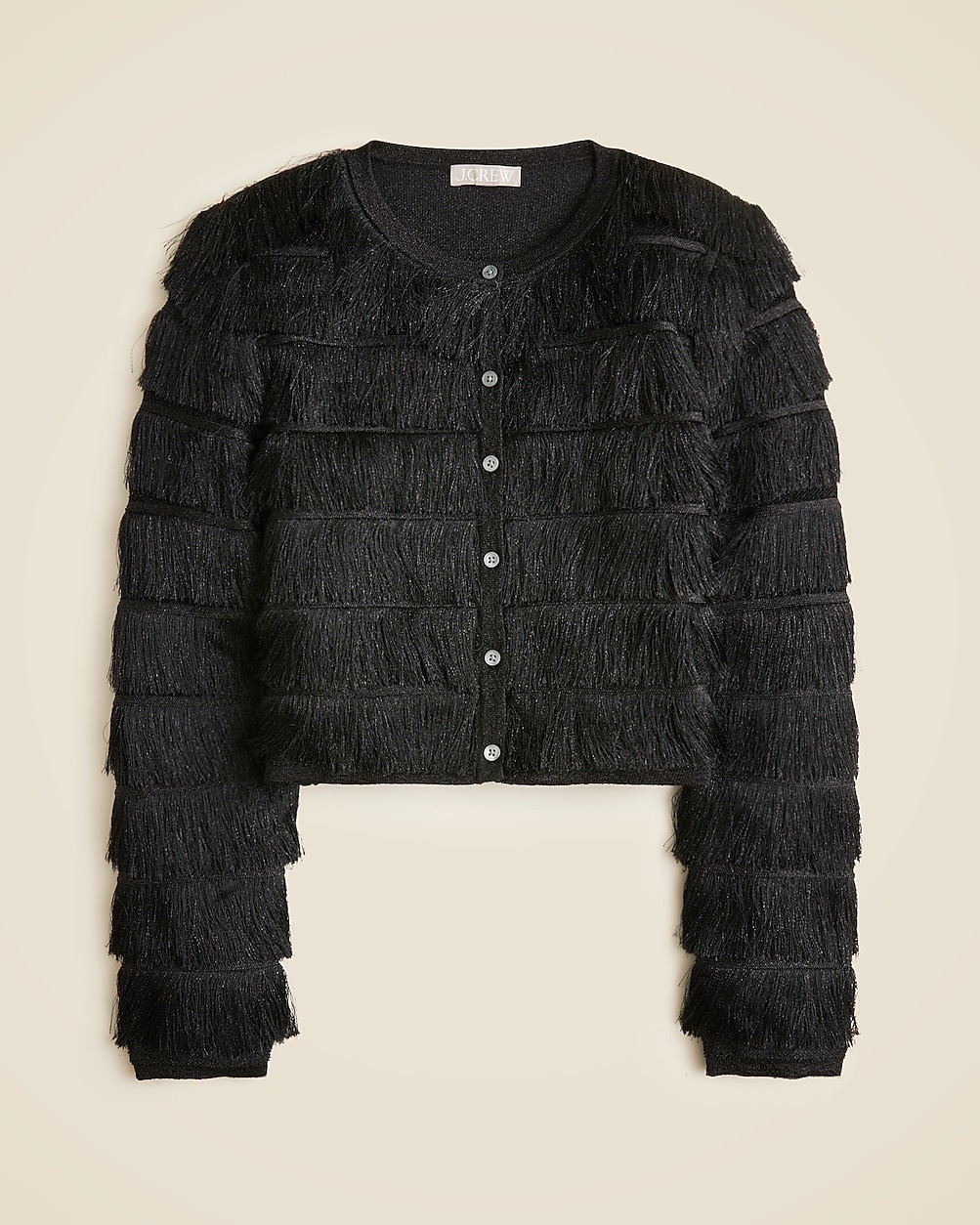 Fringe cardigan sweater in metallic yarn | J. Crew US