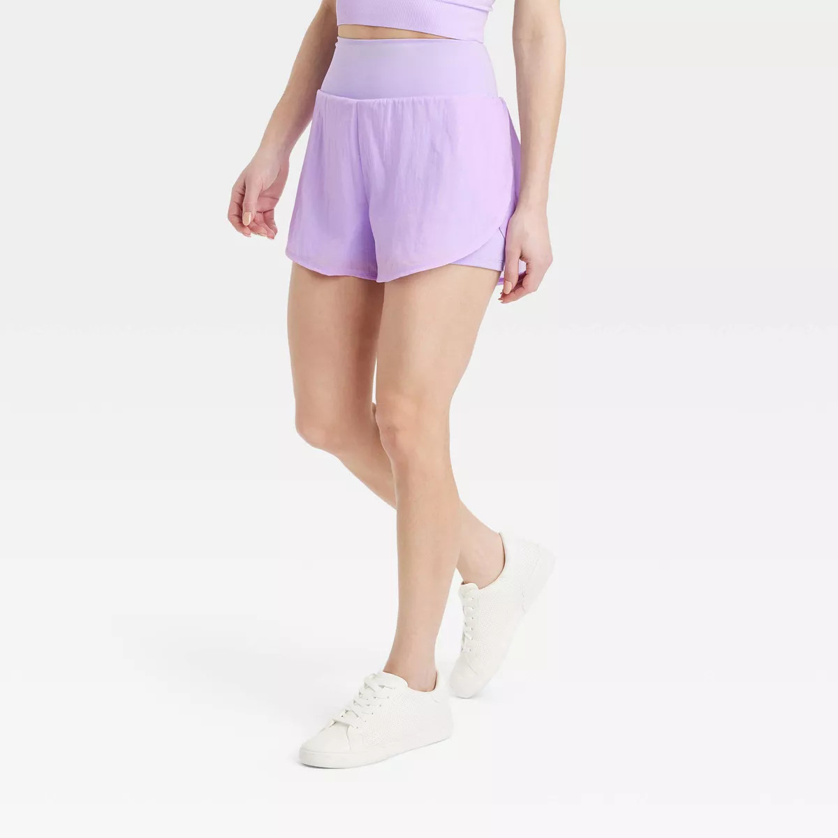 Women's Woven High-Rise 2-in-1 Run Shorts 3" - All In Motion™ | Target
